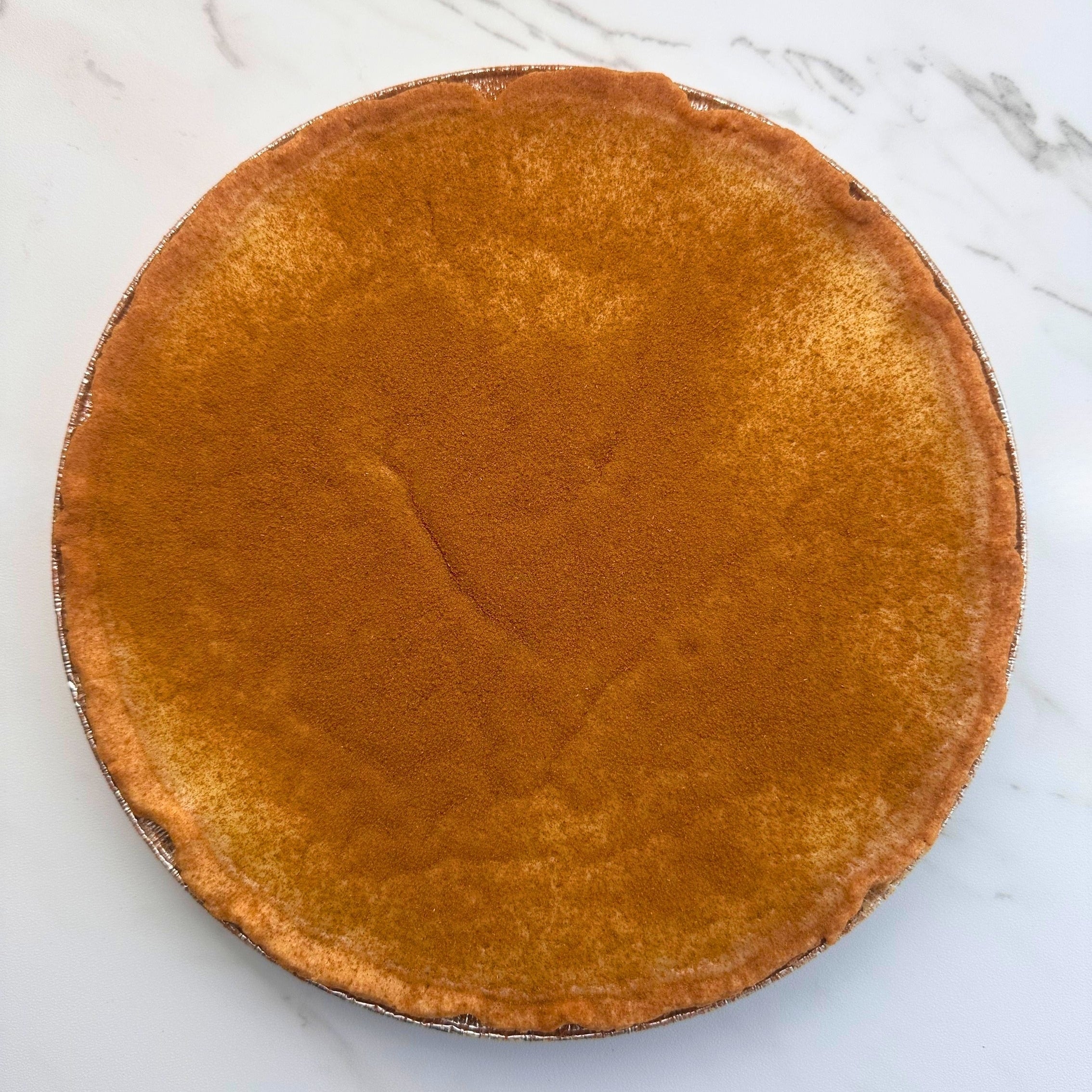 a milktart from the top